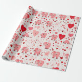Valentiner Tagesherzen Wrapping Paper Geschenkpapier (Ungerollt)