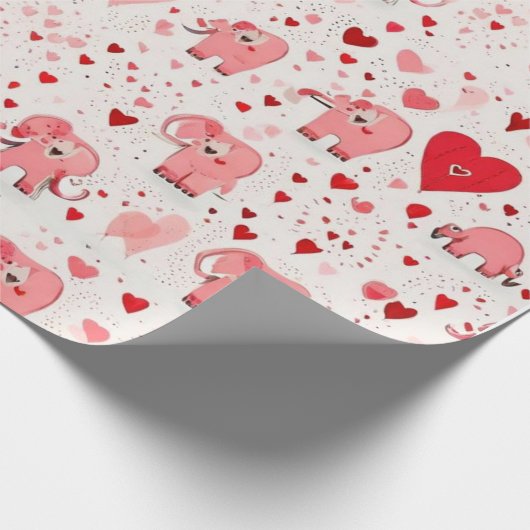 Valentiner Tagesherzen Wrapping Paper Geschenkpapier (Ecke)