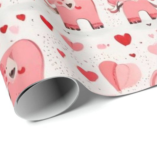 Valentiner Tagesherzen Wrapping Paper Geschenkpapier (Rolleneckpunkt)
