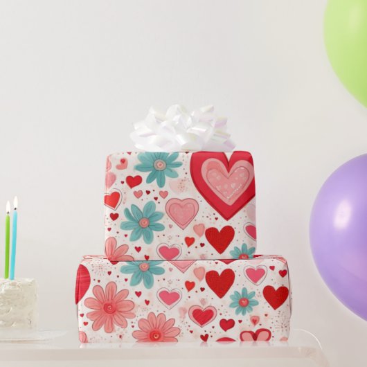 Valentiner Tagesherzen Wrapping Paper Geschenkpapier (Partygeschenke)