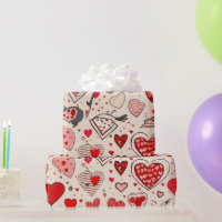 Valentiner Tagesherzen Wrapping Paper
