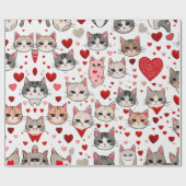 Valentiner Tagesherzen Wrapping Paper Geschenkpapier (Flach)