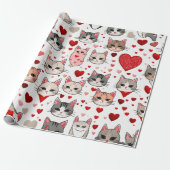 Valentiner Tagesherzen Wrapping Paper Geschenkpapier (Ungerollt)