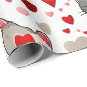 Valentiner Tagesherzen Wrapping Paper Geschenkpapier (Rolleneckpunkt)