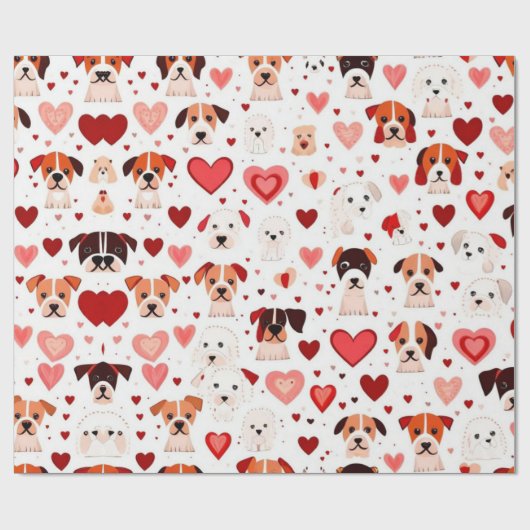 Valentiner Tagesherzen Wrapping Paper Geschenkpapier (Flach)