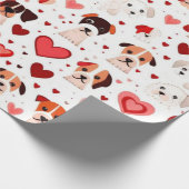 Valentiner Tagesherzen Wrapping Paper Geschenkpapier (Ecke)
