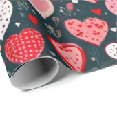 Valentiner Tagesherzen Wrapping Paper Geschenkpapier (Rolleneckpunkt)