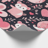 Valentiner Tagesherzen Wrapping Paper Geschenkpapier (Ecke)