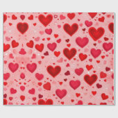 Valentiner Tagesherzen Wrapping Paper Geschenkpapier (Flach)