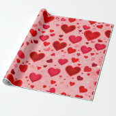 Valentiner Tagesherzen Wrapping Paper Geschenkpapier (Ungerollt)