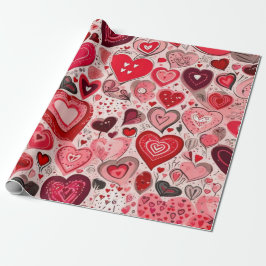 Valentiner Tagesherzen Wrapping Paper Geschenkpapier