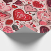 Valentiner Tagesherzen Wrapping Paper Geschenkpapier (Ecke)