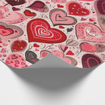 Valentiner Tagesherzen Wrapping Paper