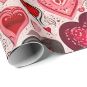 Valentiner Tagesherzen Wrapping Paper Geschenkpapier (Rolleneckpunkt)