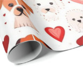 Valentiner Tagesherzen Wrapping Paper Geschenkpapier (Rolleneckpunkt)