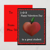 Valentinerkarten für Lehrer Feiertagskarte (Vorne/Hinten)