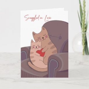 Valentinerkatzen in Liebe geschmuggelt Karte