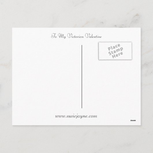 Valentinerkrankung Feiertagspostkarte (Rückseite)