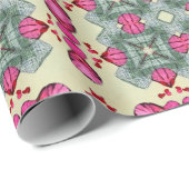 Valentinerrot-herzen romananz abstraktes muster 3 geschenkpapier (Rolleneckpunkt)