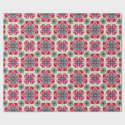 Valentinerrot-herzen romantisieren abstraktes Must Geschenkpapier (Flach)