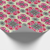 Valentinerrot-herzen romantisieren abstraktes Must Geschenkpapier (Ecke)