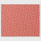 Valentines 0X0X Kisses Red Pattern Geschenkpapier (Flach)