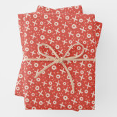 Valentines 0X0X Kisses Red Pattern Geschenkpapier Set (Beispiel)