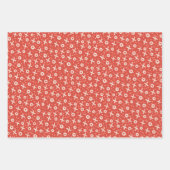 Valentines 0X0X Kisses Red Pattern Geschenkpapier Set (Vorderseite)