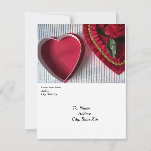 Valentines Abendessen Party Einladung (Rückseite)