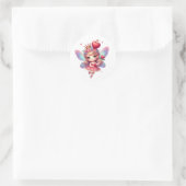 Valentines Adorable Fairy Runder Aufkleber (Tasche)