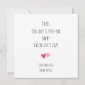 Valentines Adorable Giraffen Valentines Karte (Rückseite)