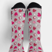 Valentine's All Over Heart Print Crew Socks Socken (Oben)