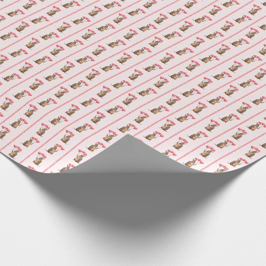 Valentine's Armadillo Wrapping Paper Geschenkpapier (Ecke)