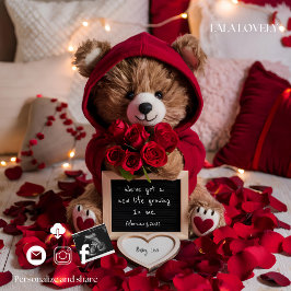 Valentines baby reveal Pregnancy Announcement Card Ankündigung