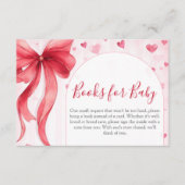 Valentines Baby Shower Books for Baby Begleitkarte (Vorderseite)