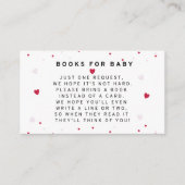 Valentine's Baby Shower - Bücher für Baby Begleitkarte (Vorderseite)
