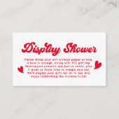 Valentines Baby Shower Display Shower Begleitkarte (Vorderseite)