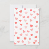 Valentine's Baby Shower Thank You Card Dankeskarte (Rückseite)