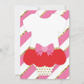 Valentines Babydusche Einladung, Imitate Glitzer Einladung (Rückseite)