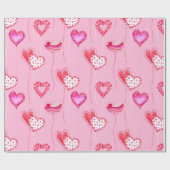 Valentines Ballons Packpapier (Flach)