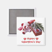 Valentine's Bärenmagnet Magnet (Vorderseite/Rückseite)