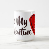 Valentine's Be My Valentine Heart Custom Initials Kaffeetasse (Mittel)