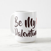 Valentine's Be My Valentine Heart Custom Initials Kaffeetasse (Vorderseite Links)