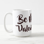 Valentine's Be My Valentine Heart Custom Initials Kaffeetasse (Links)