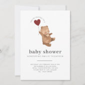 Valentines Bear Baby Shower Einladung (Vorderseite)