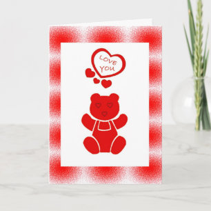 Valentines Bear Card Feiertagskarte