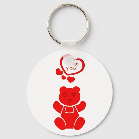 Valentines Bear Schlüsselanhänger (Vorderseite)