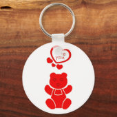 Valentines Bear Schlüsselanhänger (Vorderseite)