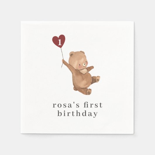 Valentines Bear Serviette (Vorderseite)