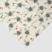 Valentines Bee Mine Bees Seidenpapier (Detail)